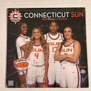 New Sealed Connecticut Sun 2026 Wall Calendar WNBA Turner Licensing Design Group